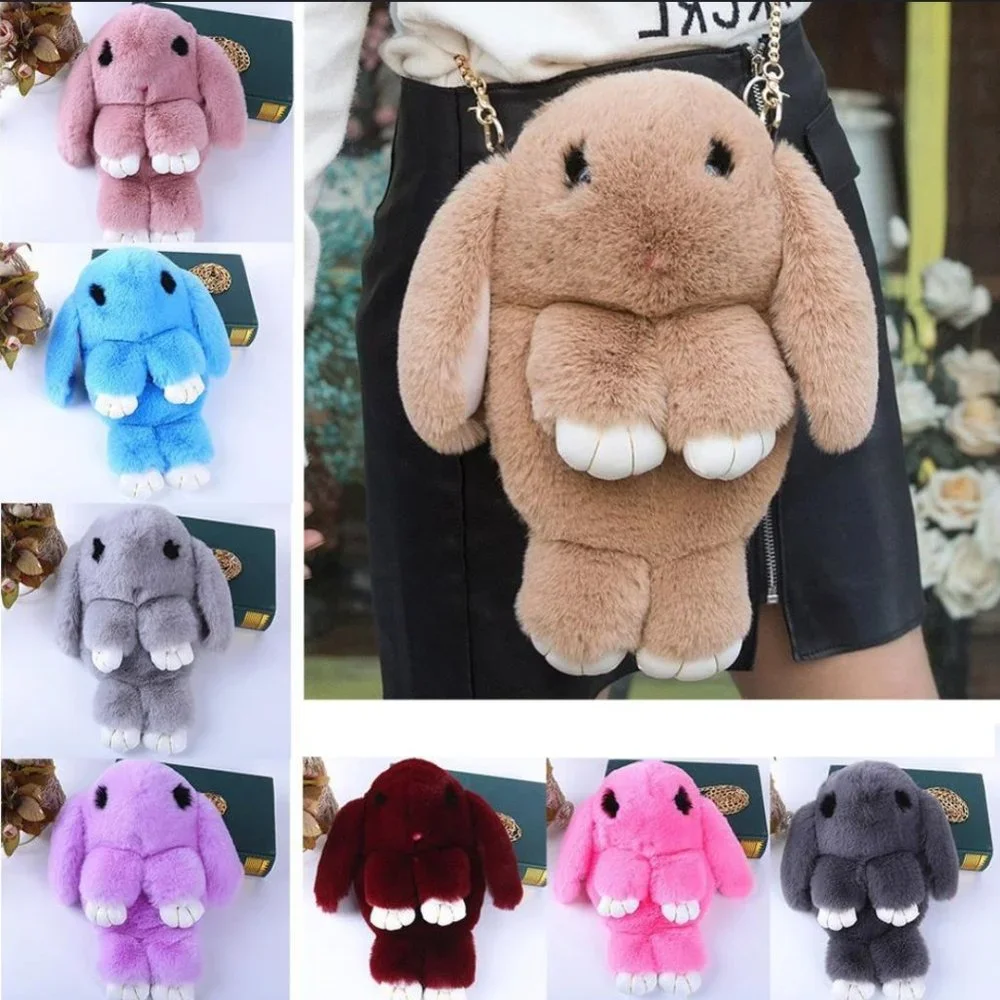 Kawaii Purple Plush Cute Rabbit Crossbody Bag/Backpack